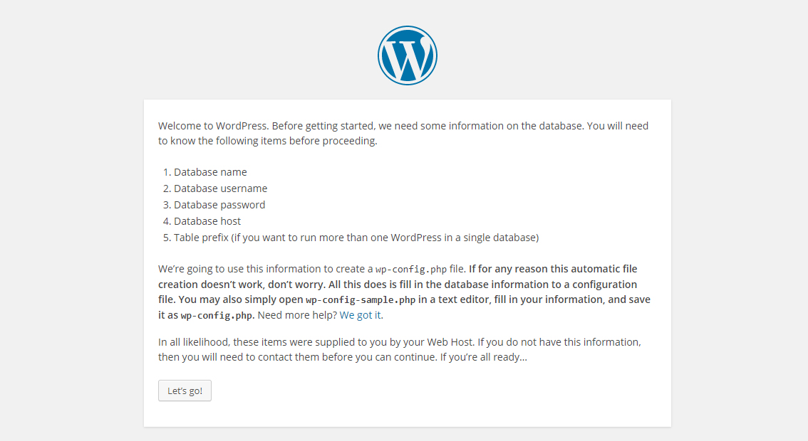 install WordPress