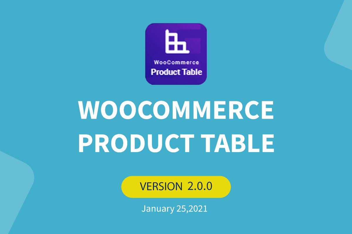 woocommerce product table new update 2.0.0