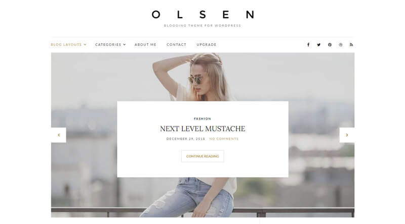 Olsen light WordPress theme