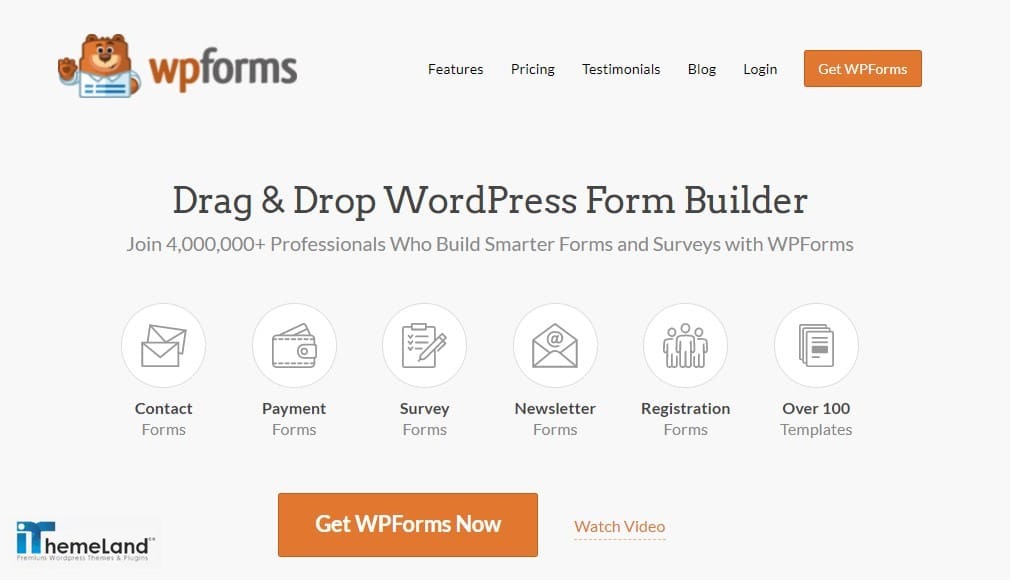 wp Forms plugin for WordPress