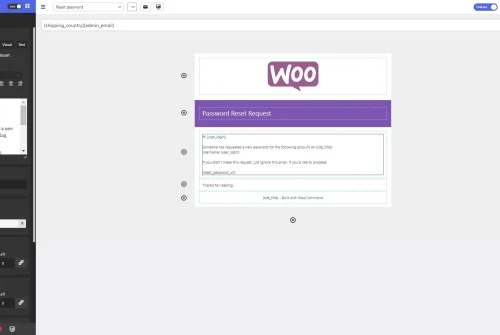 Edit email elements in WooCommerce template customizer