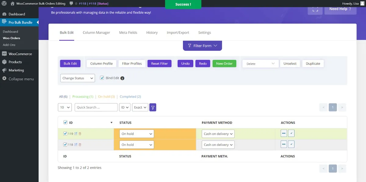 bind edit orders in woocommerce bulk order plugin