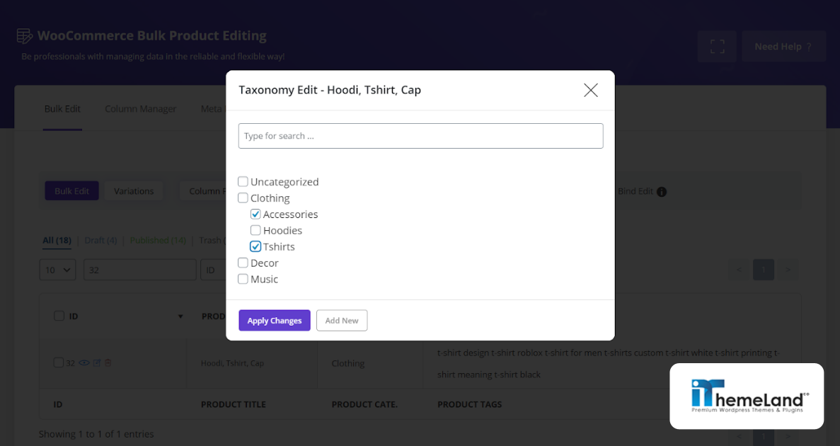 inline edit woocommerce categories