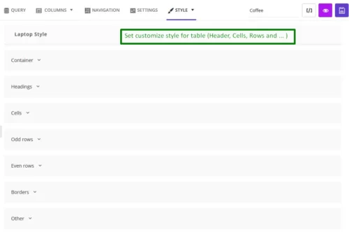 Customize the product tables to match with your theme