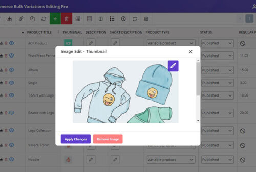 bulk edit WooCommerce images