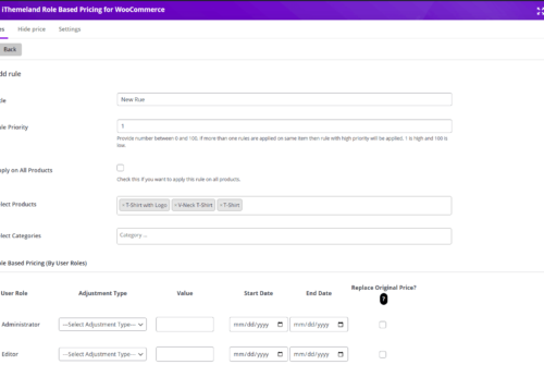 Add new price rule for multiple products in bulk