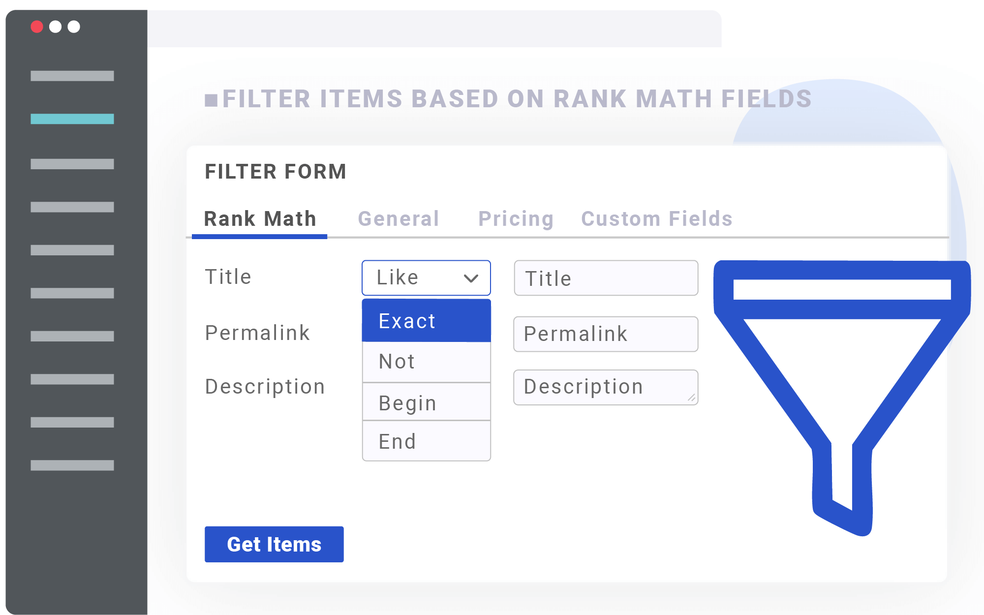 Filter WordPress posts, pages and WooCommerce products based on Rank Math SEO fields