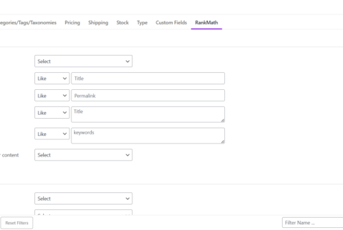 Filter items based on Rank Math SEO fields