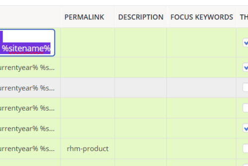 Inline edit Rank Math SEO fields